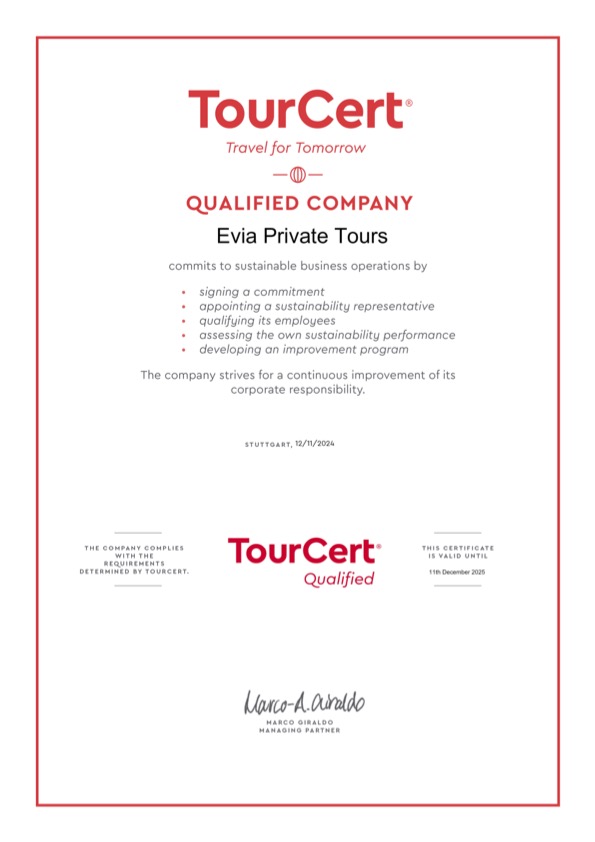 TourCert Qualified Company Evia Private Tours