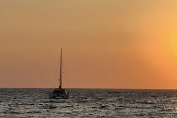 sunset in greece